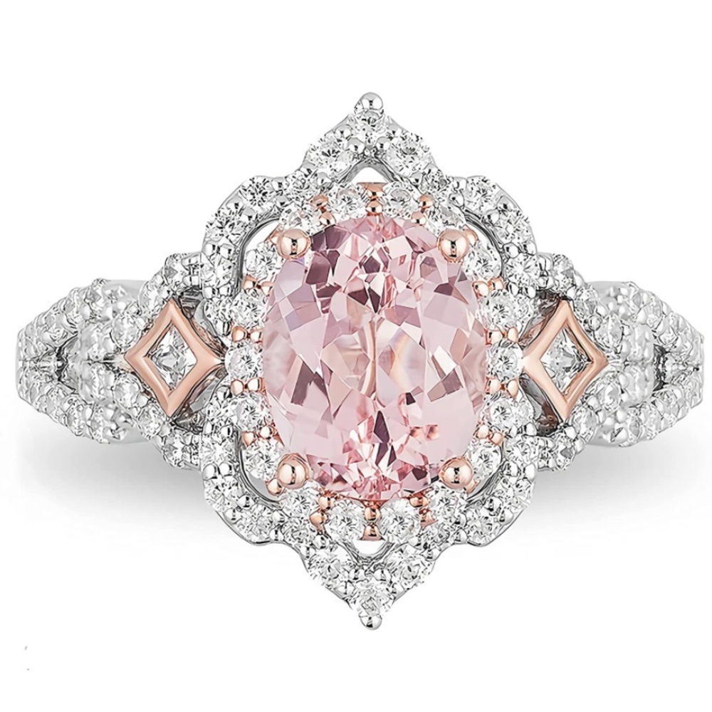 Morganite Diamond Engagement Ring